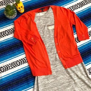 GAP | Orange 3/4 Sleeve Cardigan